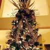 Lot of 4 glass cheetah print christmas ornaments.i have covered each ornament with leopard animal print and sprinkled with brilliant gold glitter and attached cream bows to the tops. 1
