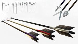 Japanese Arrow Set 3d 3d Model In 2020 Arrow Japanese Settings