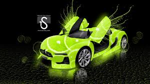 Car background car hd wallpaper nature wallpaper bike landscape. Citroen Lime Photoshop Green Neon Car Car Art Neon Car Green Neon Amazing Cars