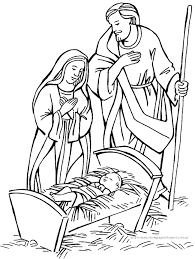 The manger scene or nativity scene is the representation of the birth of jesus which is made by the christmas holiday season. Manger Scene Coloring Page Coloring Home