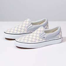 Black And White Checkered Vans Womens Size 7 Vans Checkerboard Slip On Grey And White Size 7 Sandals Shoes For School Classic Shoes Vans Checkerboard