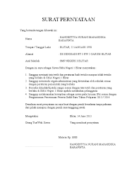5.mengikuti mata pelajaran mulok (btq, ubudiyah, muhadharah, mufrodat). Contoh Surat Pernyataan Melanggar Tata Tertib Sekolah