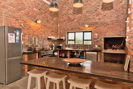 Trying to fit large appliances in a small kitchen can be very frustrating; Waggies Accommodation Kitchen With 5 Plate Gasstove And Electric Oven Dishwasher Fridge Freezer And Inside Braai Facebook