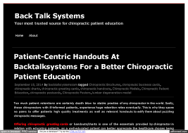 Patient Centric Handouts At Backtalksystems For A Better