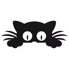 sticker chat cache stickers animaux stickers muraux silhouette chat dessin chat chat stylise