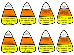 Teach your students about the holy trinity and keep the theme of halloween with this candy corn trinity craft. Candy Corn Trinity Goody Bag Tags By The Variety Store Tpt