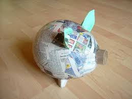 Sparschwein Aus Pappmache Basteln Spardose Basteln Pappmache Basteln Sparschwein