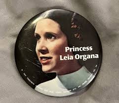 Vintage Princess Leia Pin Back Button