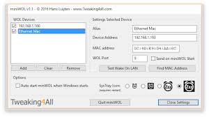 Tweaking4all Nl Miniwol Compact Wake On Lan Programma Voor Windows En Macos X Windows 10