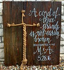 A Cord Of Three Strands Is Not Easily Broken Ecclesiastes 4 9 12 Unity Braid Wedding Ceremony Caroline S L Cord Of Three Strands Unity Ceremony Cross Crafts