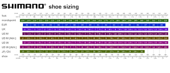 shimano road bike shoe size chart best picture of chart