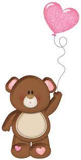 Brown Teddy With Pink Heart Balloon Png Clipart Heart Balloons Teddy Bear Clip Art