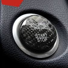 3d Carbon Fiber Car Engine Start Stop Button Cover Keyless Go Ignition Amg Stickers Wish Car Engine Engine Start Carbon Fiber