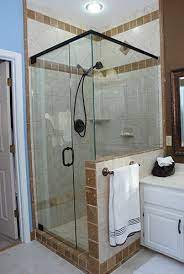 Half Wall Shower Enclosure Oil Rub Bronze Door Frame Half Wall Shower Shower Enclosure Shower Doors