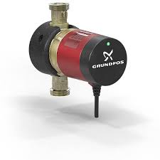 The circulator pumps hot water into the plumbing system which pushes the cold water through the pipes. Comfort Grundfos