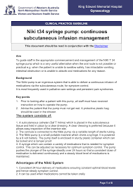 Niki T34 Syringe Pump Continuous Subcutaneous Infusion