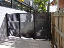 This metal fence panel for the front yard is made of black steel. View Aluminium Tread Plate Perth Background In 2021 Fence Design Metal Fence Modern Fence