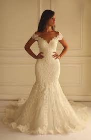 Fitted Wedding Dresses Off The Shoulder Strap Dresses For Brides Bridal Gown Lace Wedding Dress Vintage Wedding Dresses Lace Mermaid Wedding Dress