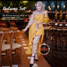 31 trend baju setelan hijab celana model terbaru harga 100 ribuan | setelan baju muslim homedress. Jual Laluna Set Baju Pesta Kekinian Wanita Muslinah Wanita Setelan Celana Kota Surakarta B Fashionos Tokopedia
