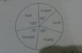 Sinari tanaman jeruk minimal 5 jam. Data Penjualan 5 Jenis Buah Di Sebuah Toko Pada Hari Minggu Disajikan Dalam Diagram Lingkaran Brainly Co Id