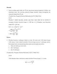 Sebaran peluang sebaran poisson peluang peubah diskrit peluang. Doc Soal Stakmat Ahsan Ahsan Academia Edu