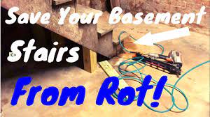 You can build a living area that is somewhat casual in the basement, but you don't want the steps coming down to. Fix Rotted Basement Stairs Youtube