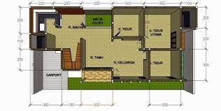 20 Gambar Denah Rumah Ukuran 8x10 3 Kamar Tidur Denah Rumah Rumah Minimalis Rumah
