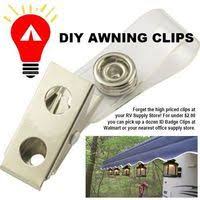Use Badge Clips To Hang Light Strings On Your Camper Awning Camping Lights Camping Hacks Camping Glamping
