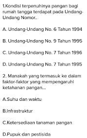 Soal pilihan ganda bab i kelas xii smk/mak. Contoh Soal Ketahanan Pangan Dan Jawabannya Berbagai Contoh