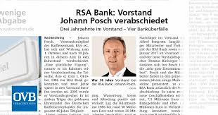 By their action, rsa caused denial of access as for as naavi.org was concerned, which is an offence. Rsa Bank Vorstand Johann Posch Verabschiedet Ovb Heimatzeitungen