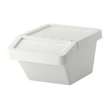 Sortera Recycling Bin With Lid White 10 Gallon Ikea Ikea Storage Boxes Recycling Bins Ikea Storage