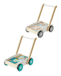 Little Town Wooden Baby Walker Aldi Uk