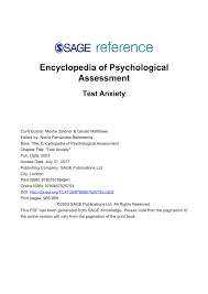 Pdf Test Anxiety