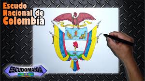 Imágenes de símbolos patrios de colombia. Aprende A Dibujar Y Pintar El Escudo Nacional De Colombia Youtube