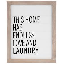We print with high quality inks and canvas and then hand cut and stretch it over a 1.5 in. Endless Love Laundry Wood Wall Decor Hobby Lobby 1792936