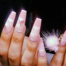 Pink Butterfly Cloud Nails Pink Acrylic Nails White Acrylic Nails Best Acrylic Nails