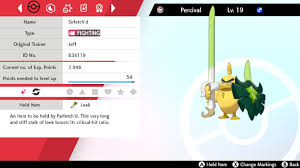 Click to filter obtainable methods. Shiny Farfetch D Sirfetch D In 199 Res Pokemonswordandshield