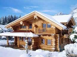 Kanadisches Blockhaus Im Schnee In 2020 Haus Kanadisches Blockhaus Blockhaus