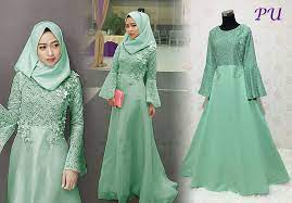 Semoga panduan ini akan membantu cikpuan semua untuk tampil lebih anggun dan elegant. Gamis Pesta Brokat Putri Hijau Butikjingga Com