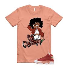 13 Dune Red Terra Blush White T Shirt Match PRESSED