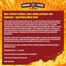 Nova rock is a celebrated rock music festival held annually in austria. Nova Rock 2021 International Festivals Festival Forums