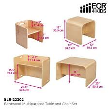 Ecr4kids Bentwood Multipurpose Kids Table And Chair Set 3 Piece Adaptable Furniture Set Kid Kids Table And Chairs Multipurpose Table Table And Chairs