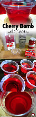 Cherry Bomb Jello Shots Jello Shot Recipes Shot Recipes Yummy Drinks