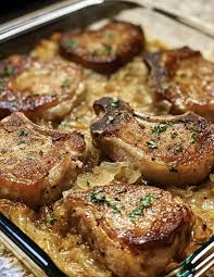 Savory pork chop and sauerkraut casserole recipe