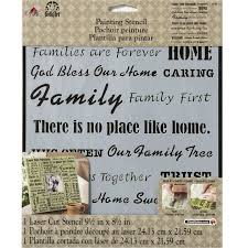 Shop Plaid Folkart Painting Stencils Laser Words Phrases Family 30740 30740 In 2020 Stencil Painting Stencils Word Families