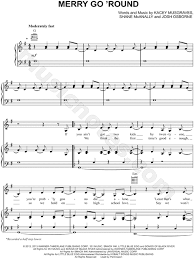 Kacey Musgraves Merry Go Round Sheet Music In G Major Transposable Download Print Sku Mn0138802