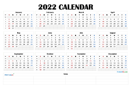 Is there a template for an excel spreadsheet for 2022? Free Printable 2022 Calendar By Year 22ytw191