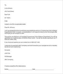 5 Job Offer Letter Templates Word Excel Templates Letter Template Word Offer And Acceptance Job Offer