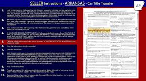 Can a car without the title be registered? Title Transfer Instructions Sell My Car Arkansas Youtube
