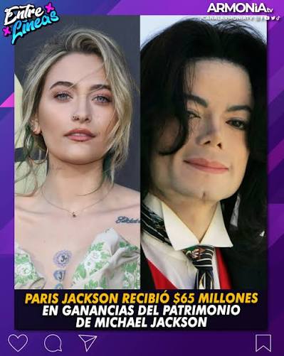 Paris Jackson recibió $65 millones en ganancias del patrimonio de Michael  Jackson. En un dramático giro legal que abrió el telón de uno de los  patrimonios de celebridades más valiosos de la